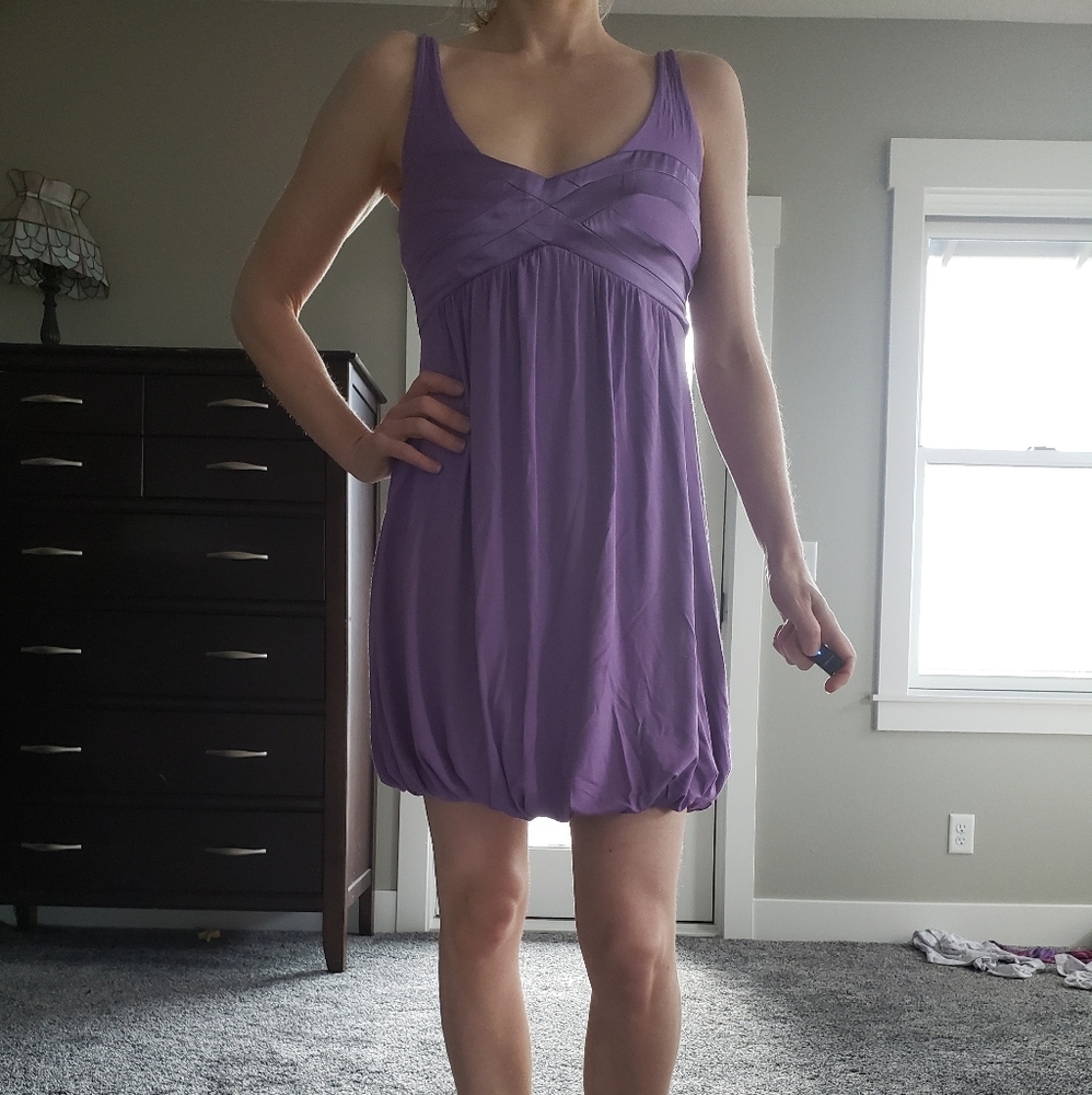 Bebe mini bubble dress in sweet lilac